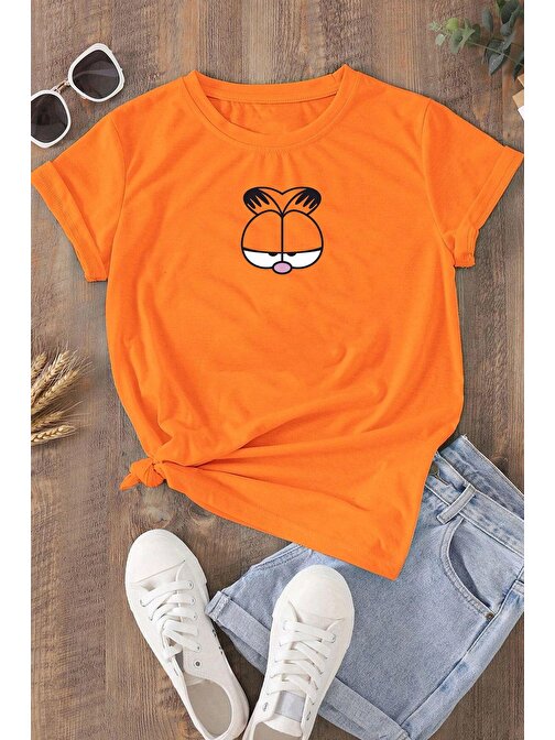 Unisex Garfield Baskılı T-shirt