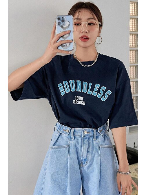 Unisex Boundless Baskılı Oversize Tshirt