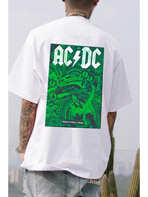 Unisex Acdc Baskılı T-shirt