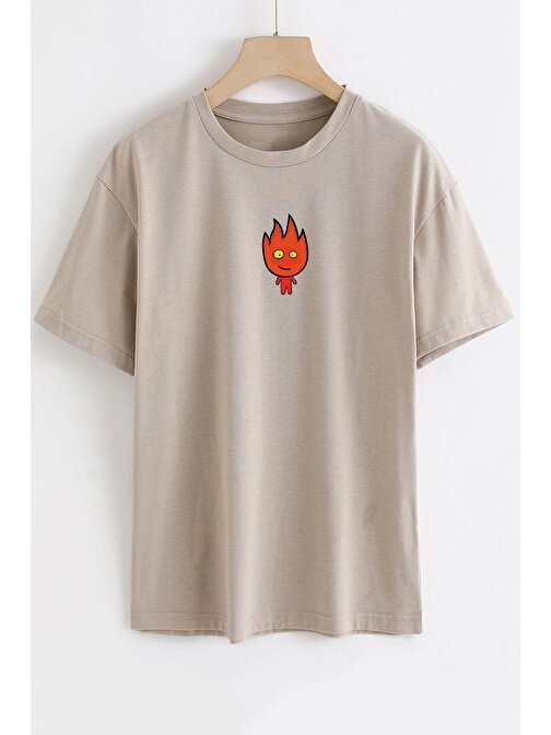 Unisex Ateş Avatar Baskılı T-shirt