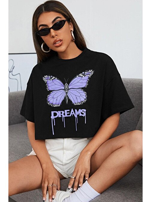 Unisex Dream Butterfly Tasarım Tshirt
