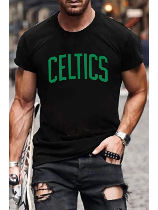 Unisex Celtics Baskılı T-shirt