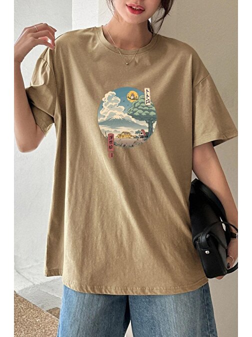 Unisex Neighbor's Ukiyo E Baskılı T-shirt