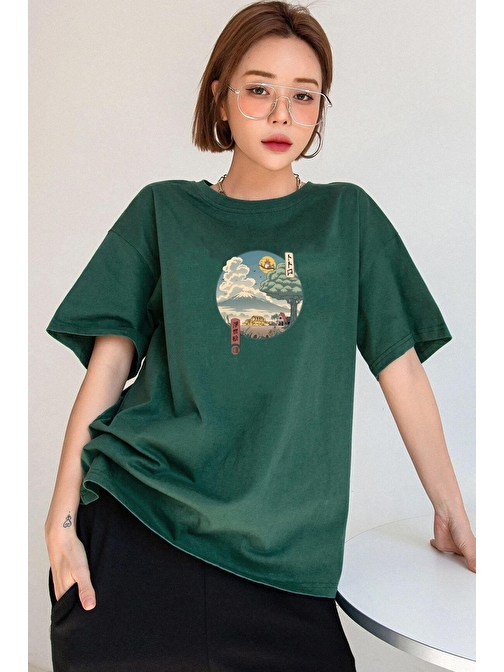 Unisex Neighbor's Ukiyo E Baskılı T-shirt