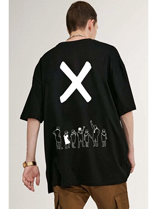Unisex Design X İmza Baskılı T-shirt