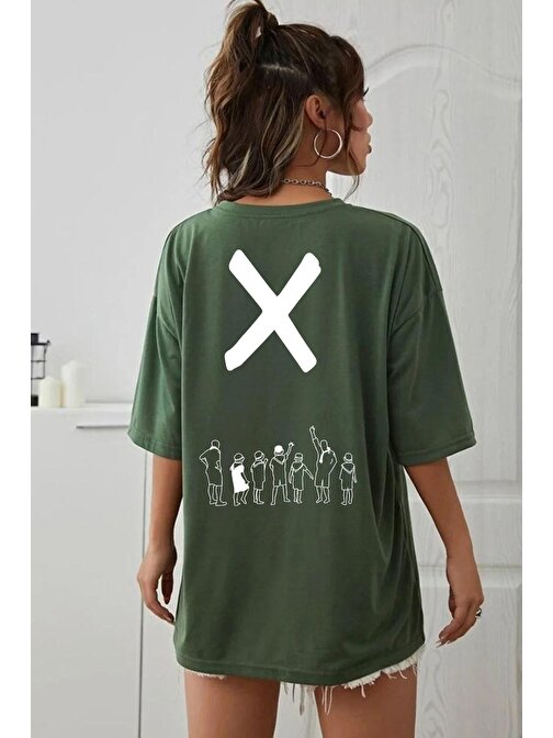 Unisex Design X Imza Baskılı T-shirt