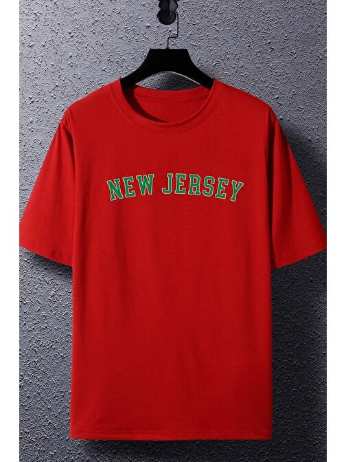 Unisex New Jersey Baskılı T-shirt