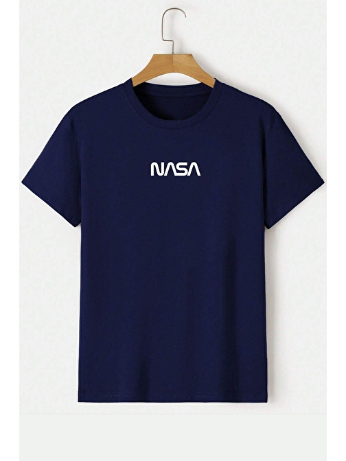 Unisex Nasa Baskılı T-shirt