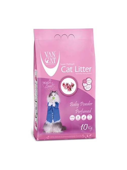 Van Cat  Baby Powder Parfümlü Kedi Kumu 10 Kg