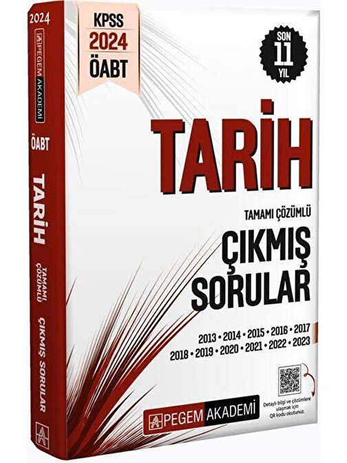 2024 KPSS ÖABT Tarih Öğretmenliği Tamamı Çözümlü Çıkmış Sorular Pegem Yayınları