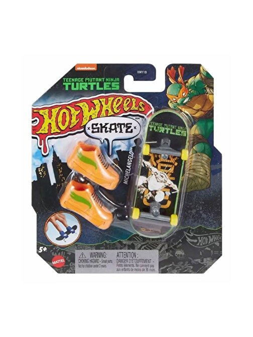 Mattel Hot Wheels Skate Parmak Kaykay ve Ayakkabıları Michelangelo HMY18 HVK34