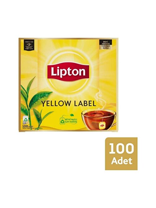 Lipton Yellow Label Siyah Süzen Bardak Poşet Çay 2'li 100 x 2 G