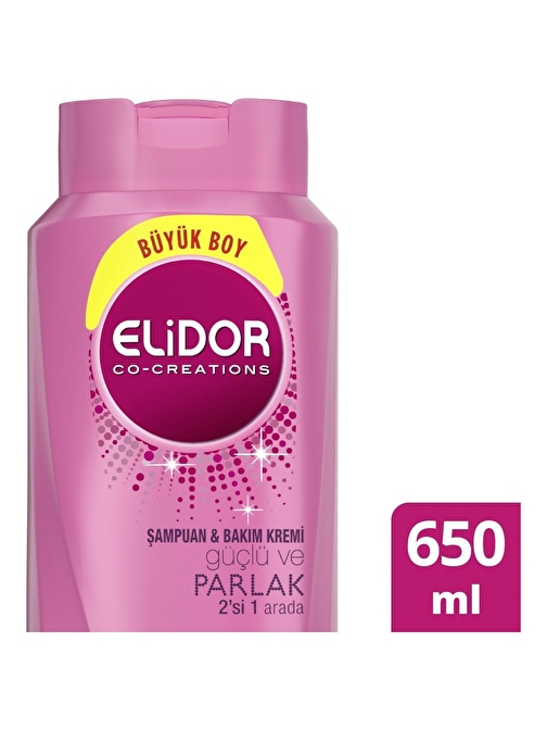 Elidor Şampuan Güçlü Parlak Büyük Boy 650 Ml