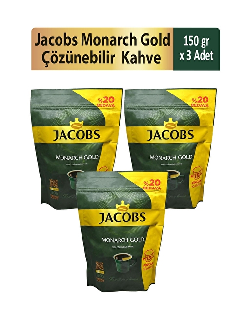 Jacobs Monarch GOLD Kahve 150 gr x 3 Adet