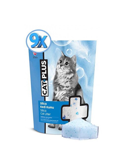 CatPlus Kristal Kedi Kumu 3,6 Lt x 9 Adet