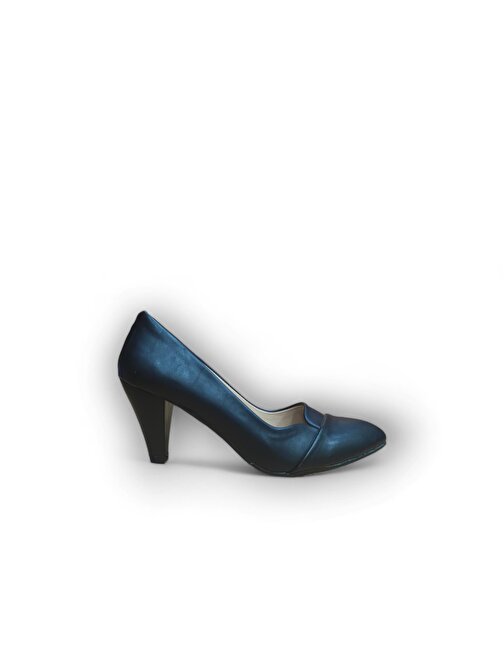 Kadın Klasik Topuklu Ayakkabı Siyah 7cm