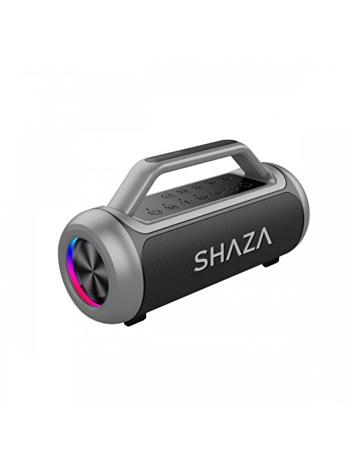 SHAZA Taşınabilir Bluetooth  Mikrofonlu Hoparlör - 80W Ses Çıkışı Gri