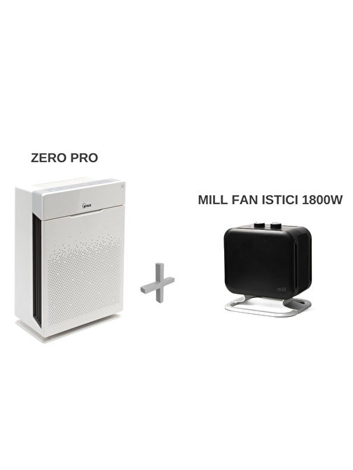 Winix Zero Pro Hava Temizle Cihazı ve Mill Fan Isıtıcı 1800 W-Siyah