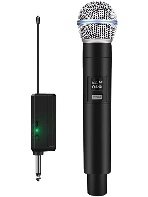Coverzone Kablosuz Karaoke Mikrofonu 6.35mm Amfi Hoparlör İçin 600 Hz ila 800 KHz Çok Amaçlı Tak ve Çalıştır WN06 (Tekli -WN-06)