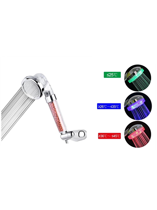 Renk Değiştiren Led Işıklı Duş Başlığı (3877)