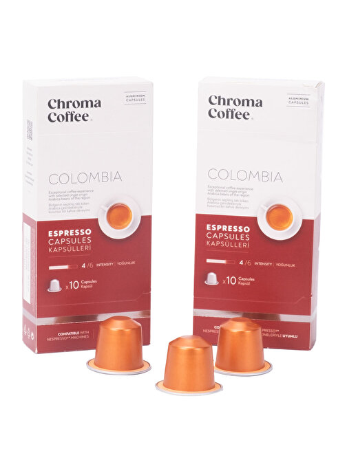 Chroma Coffee Colombia Kapsül Kahve ( 2 Kutu ) 20 Kapsül