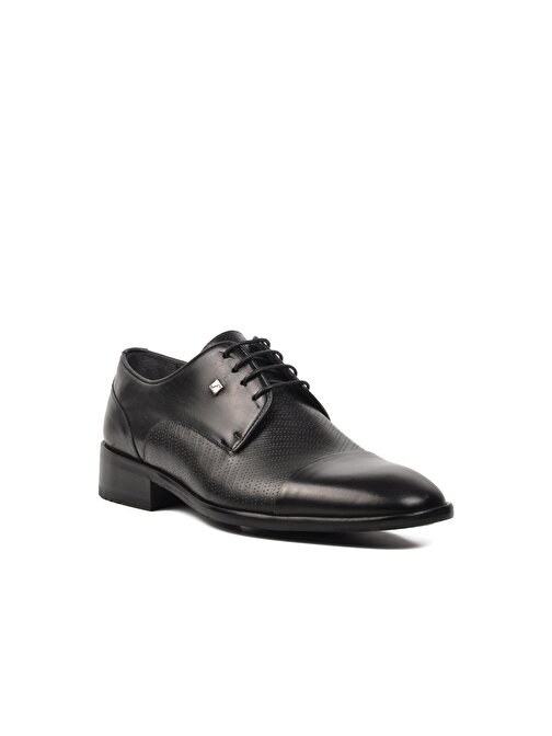 Fosco 9511-K Siyah Hakiki Deri Erkek Klasik Ayakkabı