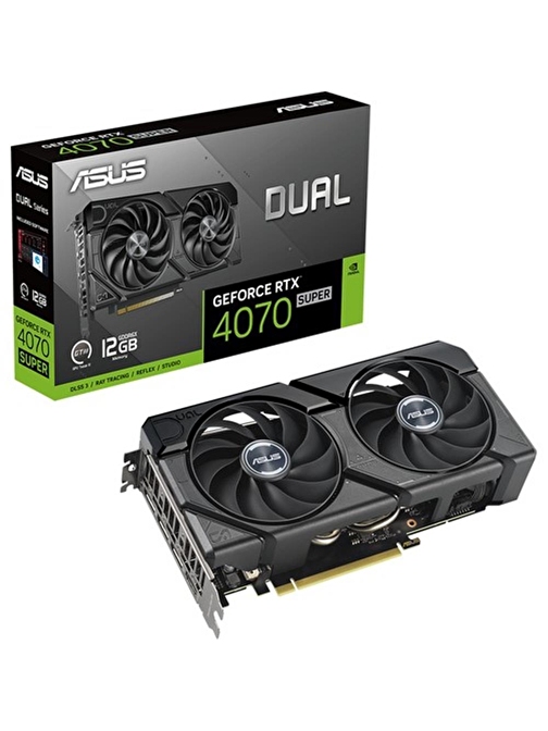 Asus DUAL-RTX4070S-12G-EVO RTX4070 SUPER 12GB GDDR6X 192bit 2505MHz HDMI 3xDP DLSS3 Ekran Kartı