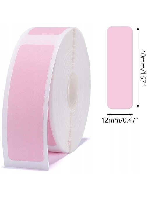 Niimbot T12x40mm 160 adet Pembe Etiket ( D11, D110, D101, H1S )