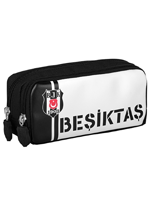 Beşiktaş 2 Bölmeli Suni Deri Kalemlik (24351)