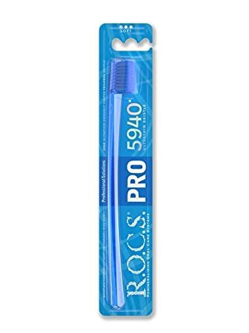 Rocs Pro Black 5940 Yeni Seri Soft Diş Fırçası Mavi