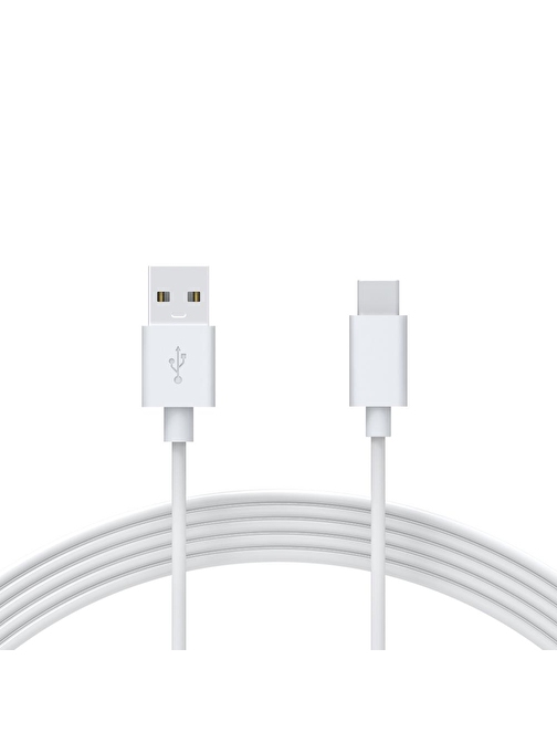 Omars USB Type-C 3A Şarj ve Data Kablosu - Beyaz