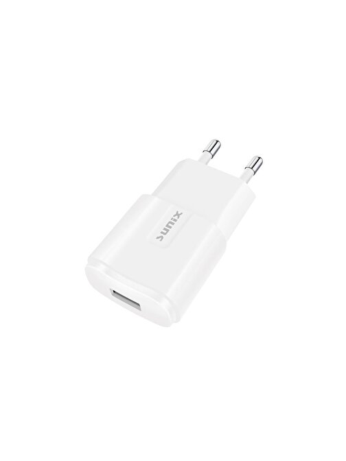 Sunix 2A USB-A Girişli Şarj Başlığı Beyaz S-20