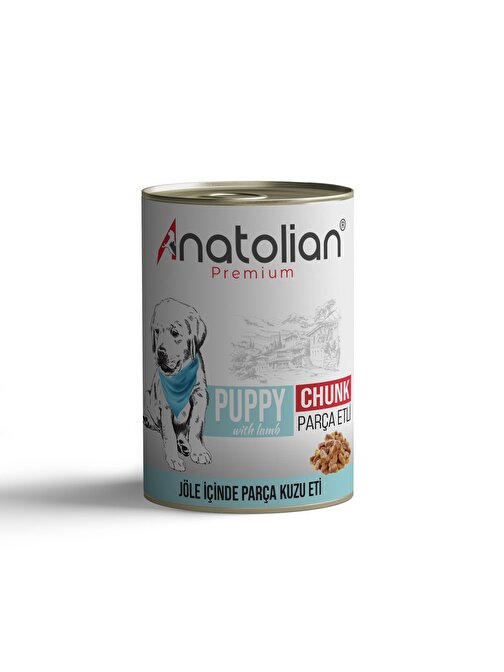 Anatolian Premium Puppy Lamb Kuzulu Parça Etli Yavru Köpek Konservesi 400 gr