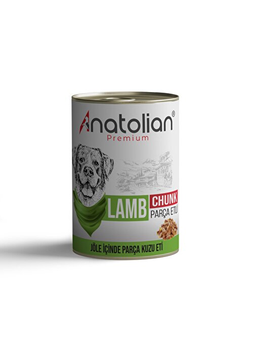 Anatolian Premium Adult Lamb Kuzulu Parça Etli Yetişkin Köpek Konservesi 400 gr