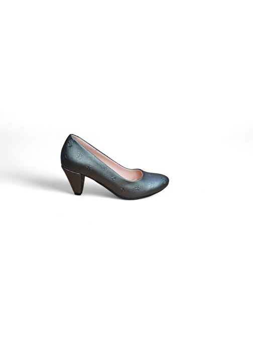 Kadın Klasik Topuklu Ayakkabı Bronz 7cm