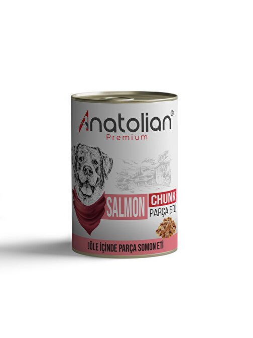 Anatolian Premium Adult Salmon Somonlu Parça Etli Yetişkin Köpek Konservesi 400 gr