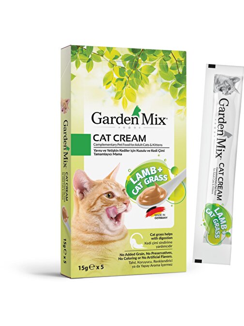 Garden Mıx Kedi Kreması Kuzu+kedi Otu 15gr x 5 Adet