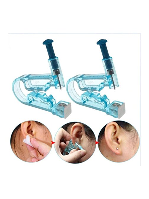 Tek Kullanımlık Kulak Delme Aparatı Piercing Küpe Tabancası Hijyenik Kulak Delme Kiti