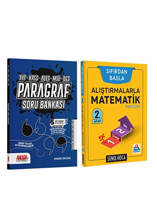 Şenol Hoca Alıştırmalarla Matematik 2 ve Ankara Kitap Merkezi Paragraf Soru Bankası Seti 2 Kitap