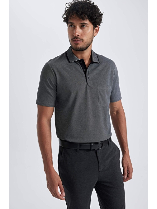 Regular Fit Basic Kısa Kollu Polo Tişört X7133AZ24SM