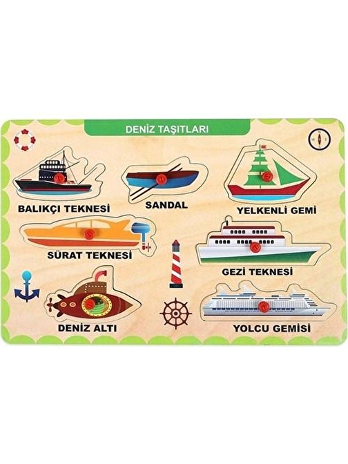 Play Wood Ahşap Tutmalı Deniz ve Hava Taşıtları ONY-325/6