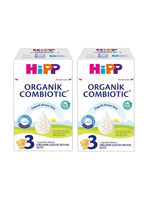 3 Organik Combiotic Devam Sütü 600Gr x2Adet