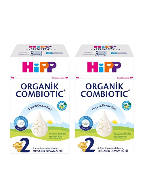 2 Organik Combiotic Bebek Sütü 600Gr x2Adet