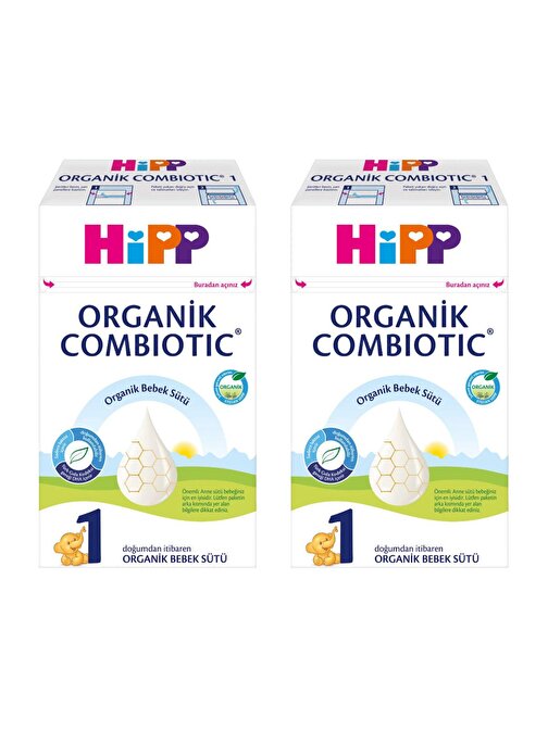 1 Organik Combiotic Bebek Sütü 600gr X2adet