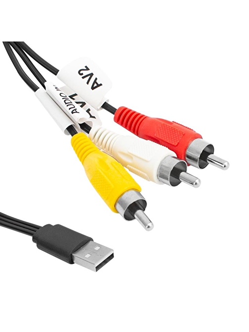 3 RCA + USB ÇEVİRİCİ 1.2 METRE KABLO USB TO 3 RCA (SECONDER HY7024)