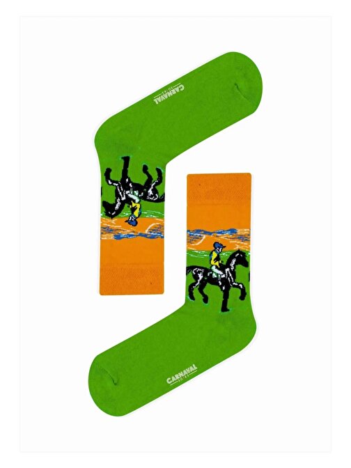 6'lı Art Tablo Desenli Çorap Seti