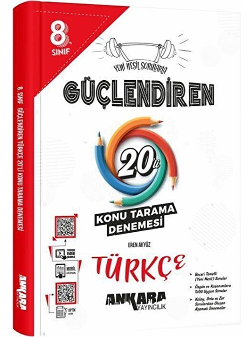 8. Sınıf Türkçe Güçlendiren 20 Konu Tarama Denemesi Ankara Yayıncılık