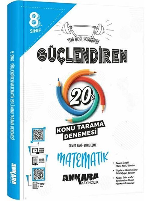 8. Sınıf Matematik Güçlendiren 20 Konu Tarama Denemesi Ankara Yayıncılık