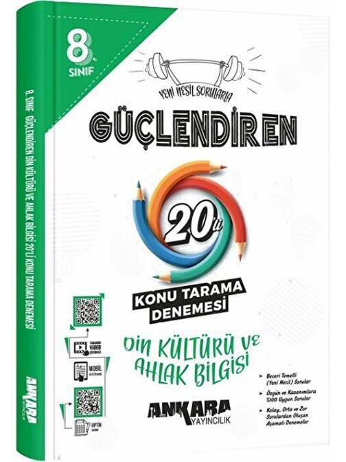 8. Sınıf Din Kültürü ve Ahlak Bilgisi Güçlendiren 20 Konu Tarama Denemesi Ankara Yayıncılık