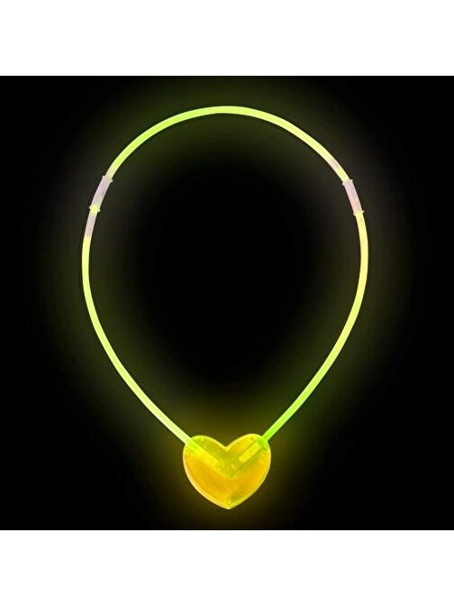 Karanlıkta Yanan Glow Kalp Şekilli Kolye 6 Adet